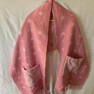 Coach: Powder Pink (76391) Oversized Stars Muffler/Scarf- Pockets- Wool Blend